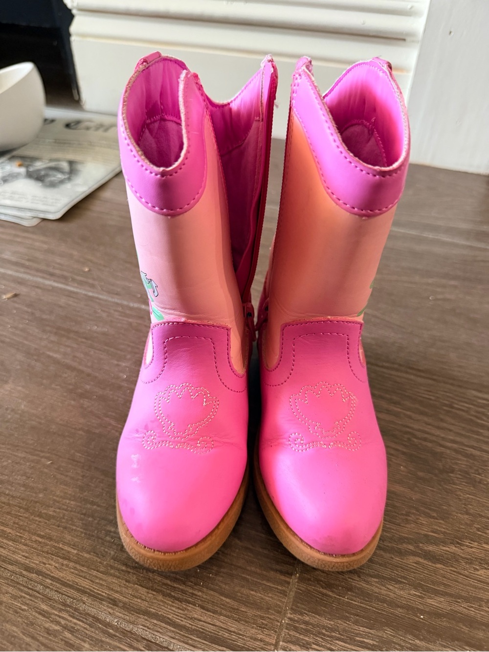 Disney Princess Pink Cowboy Boots – Girls Size 9